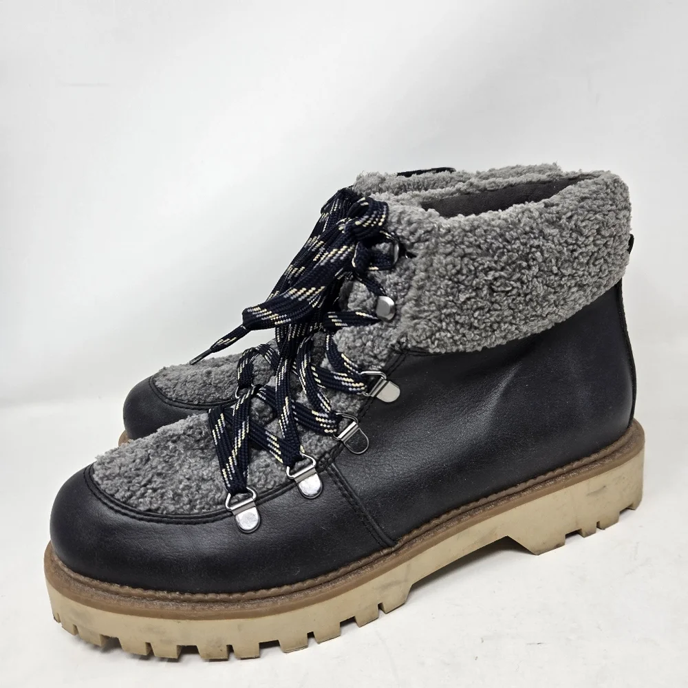 CIRCUS by SAM EDELMAN Kilbourne‎ Faux Fur Winter Lug Boots Size 9